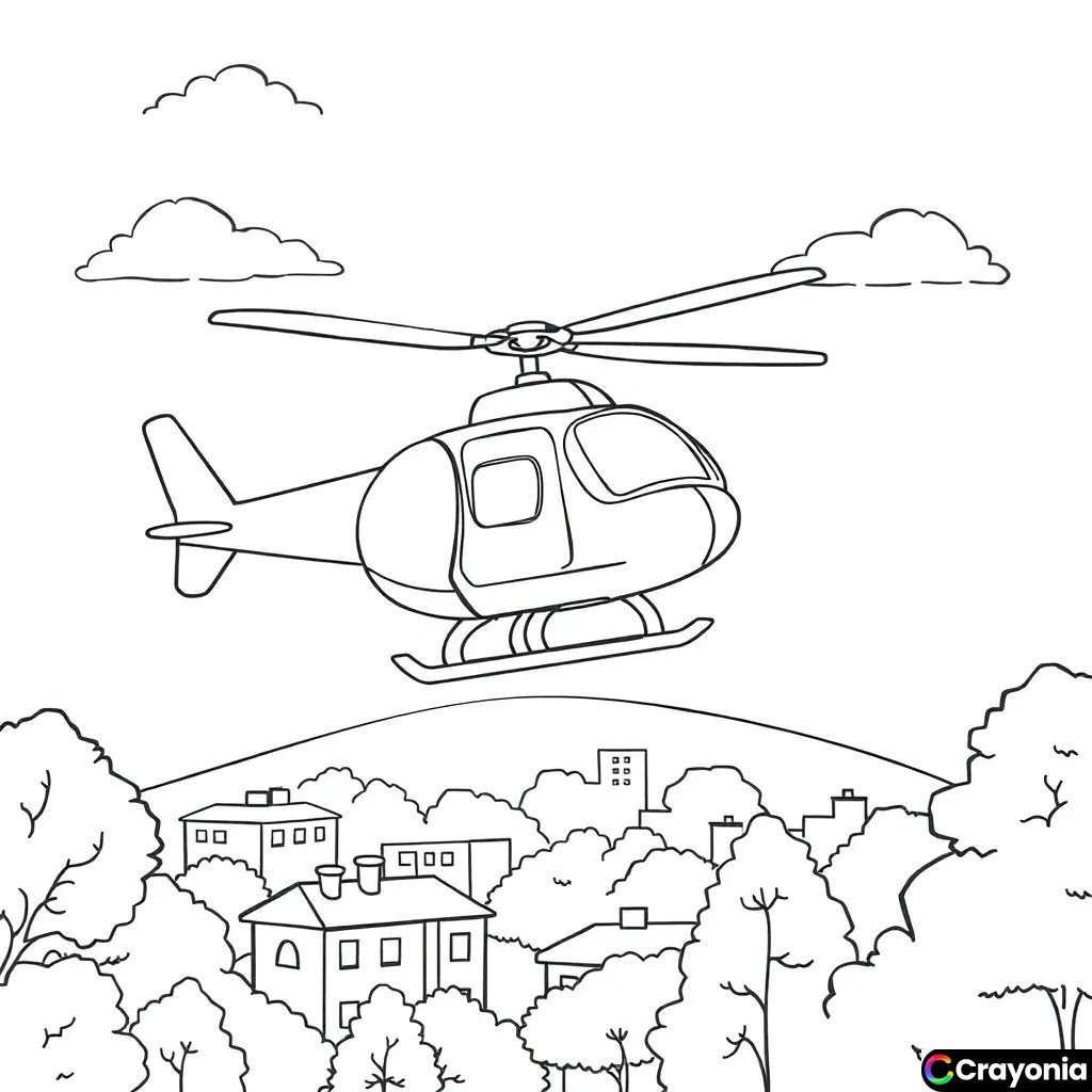 Helicopter Coloring Pages Free Online Coloring Pages