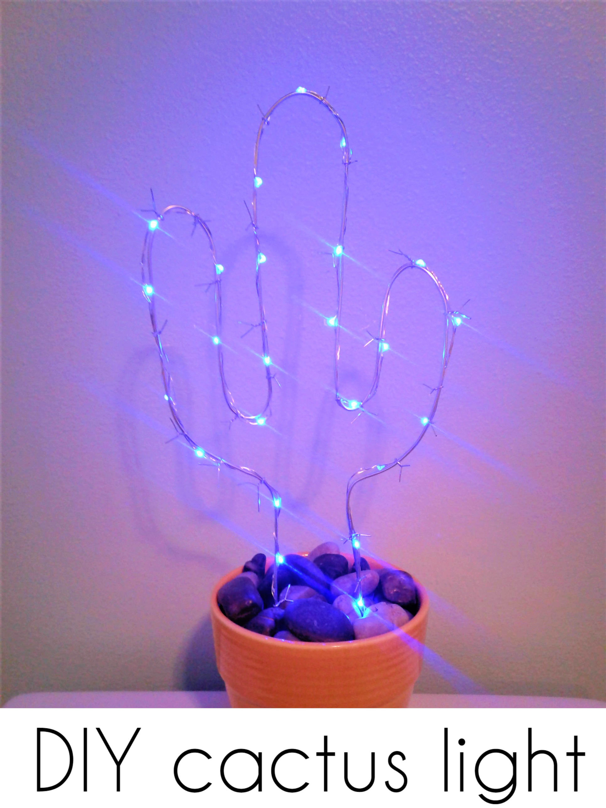 DIY wire cactus light Crazy DIY Mom