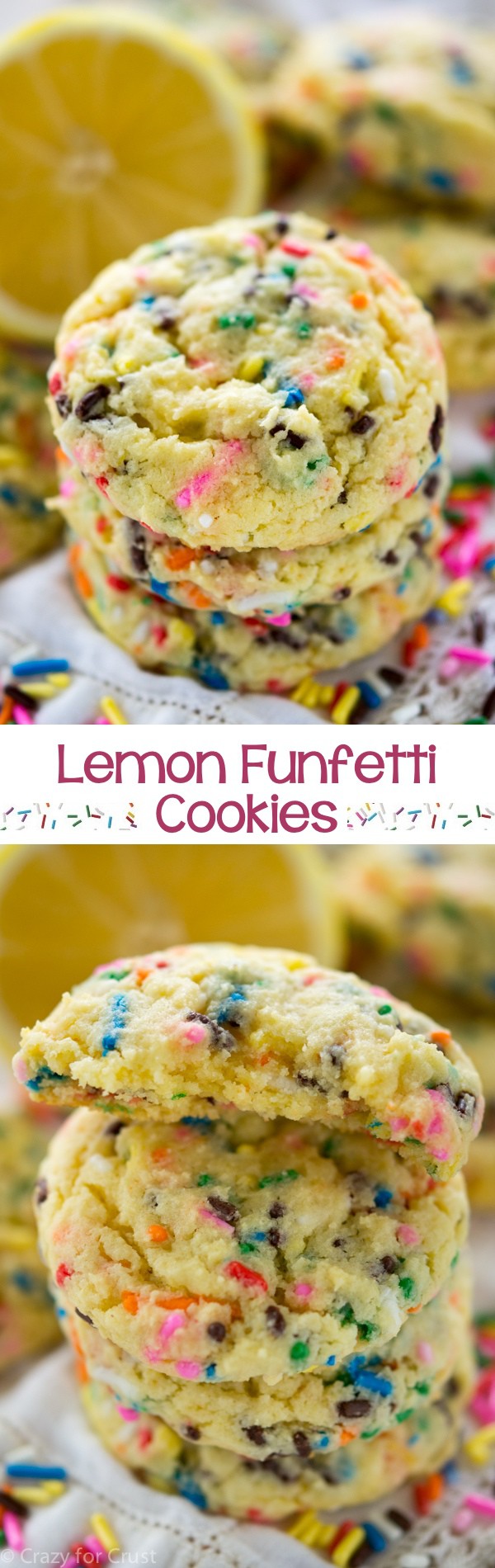 Lemon Funfetti Cookies Crazy for Crust