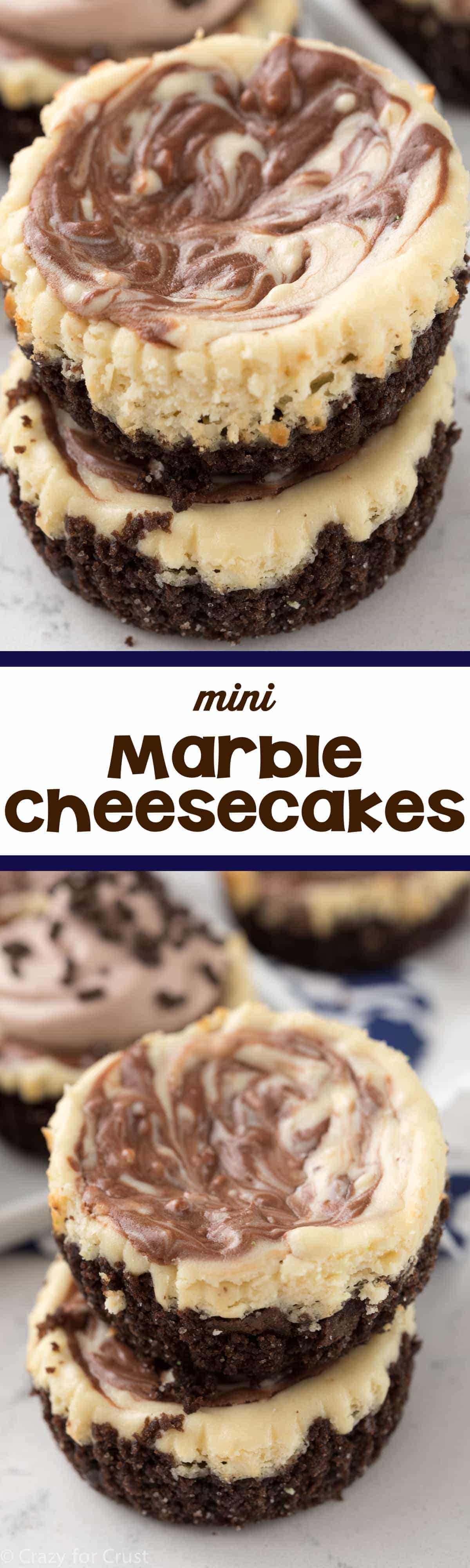 Mini Marble Cheesecakes Crazy for Crust