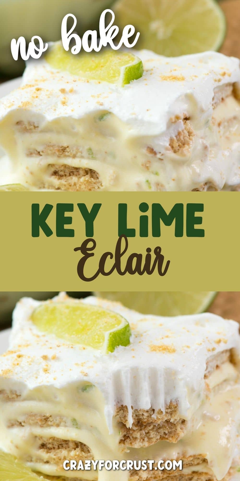 Easy No Bake Key Lime Eclair Crazy for Crust