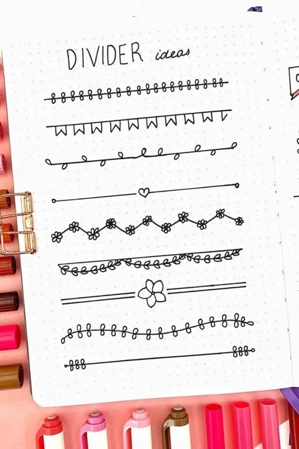 15+ Best Bullet Journal Divider Ideas For