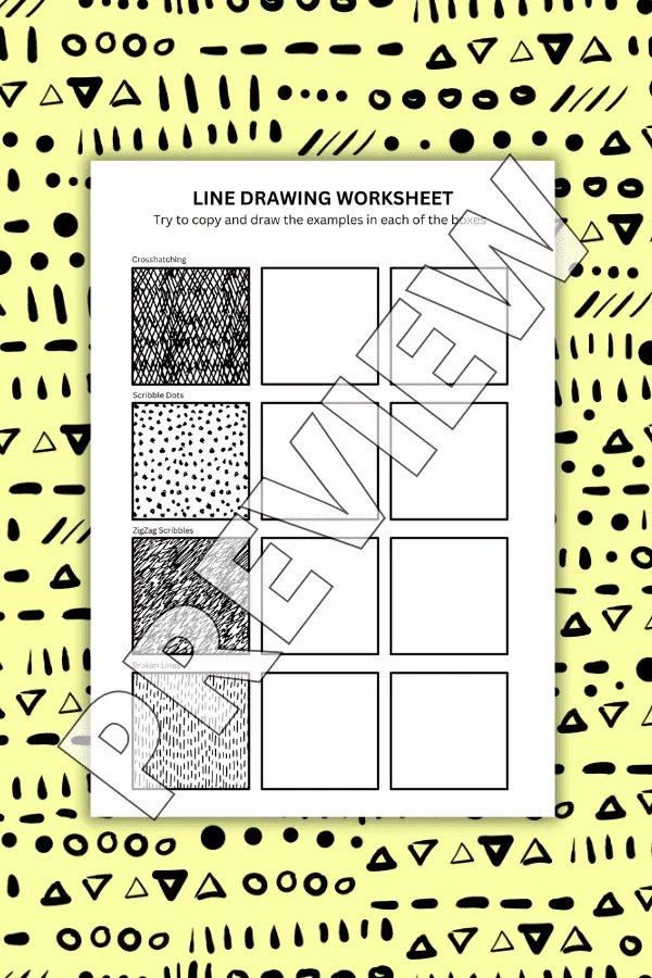 Beginner's Guide For Artists Line Drawing Worksheets