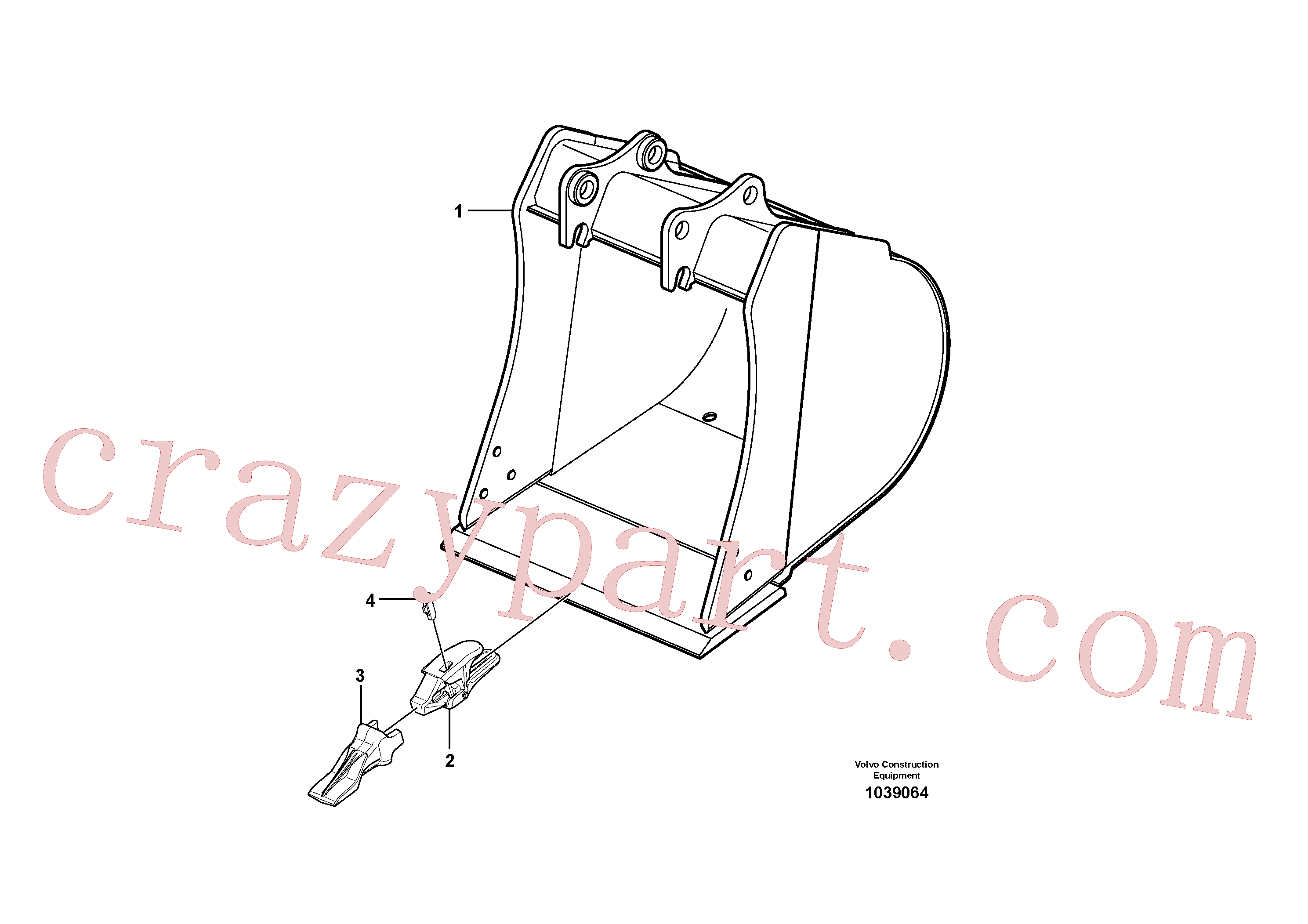 VOE15604562 Bucket for Volvo Excavator spare