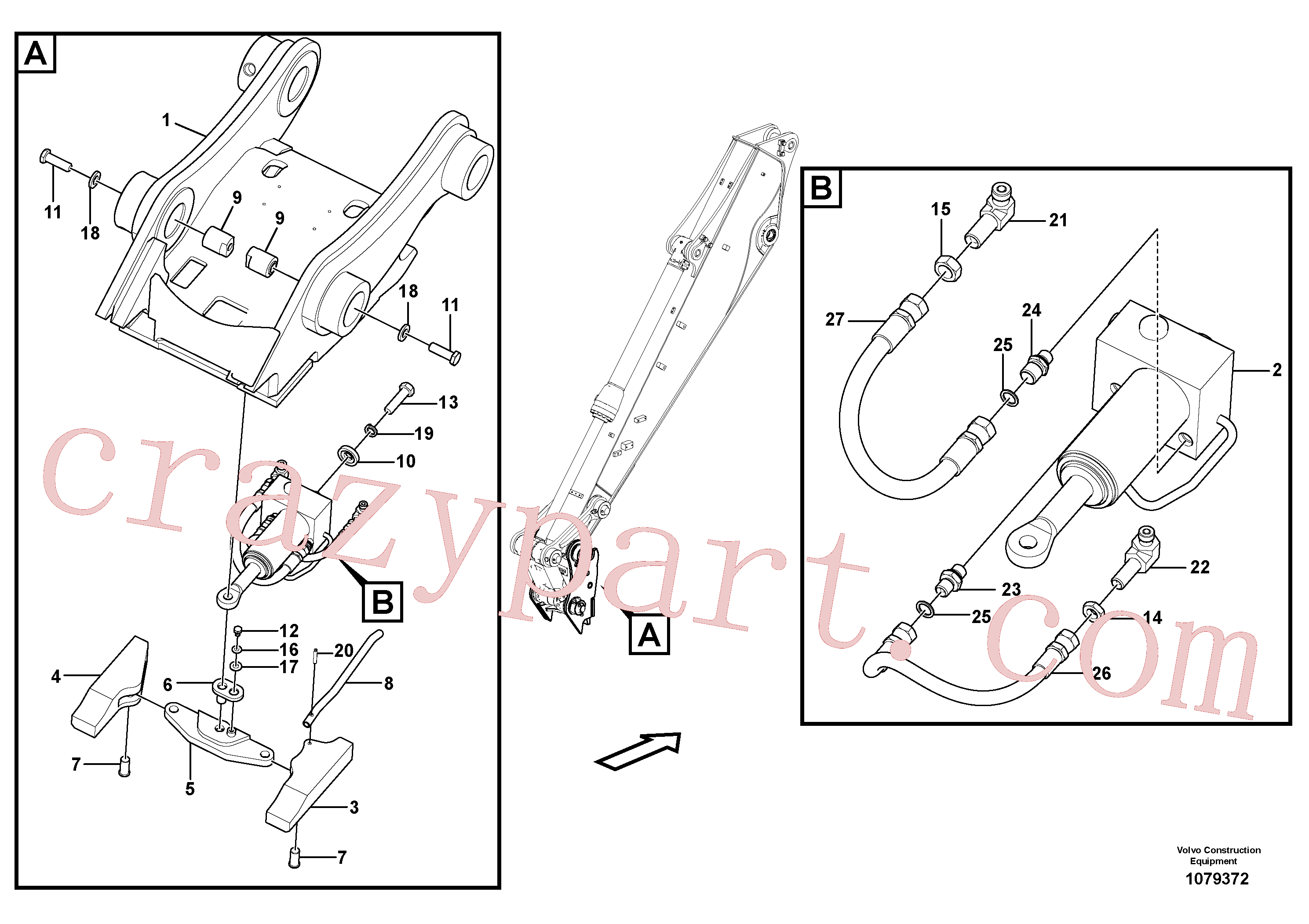 Volvo excavator part VOE14500572 Bolt for sale