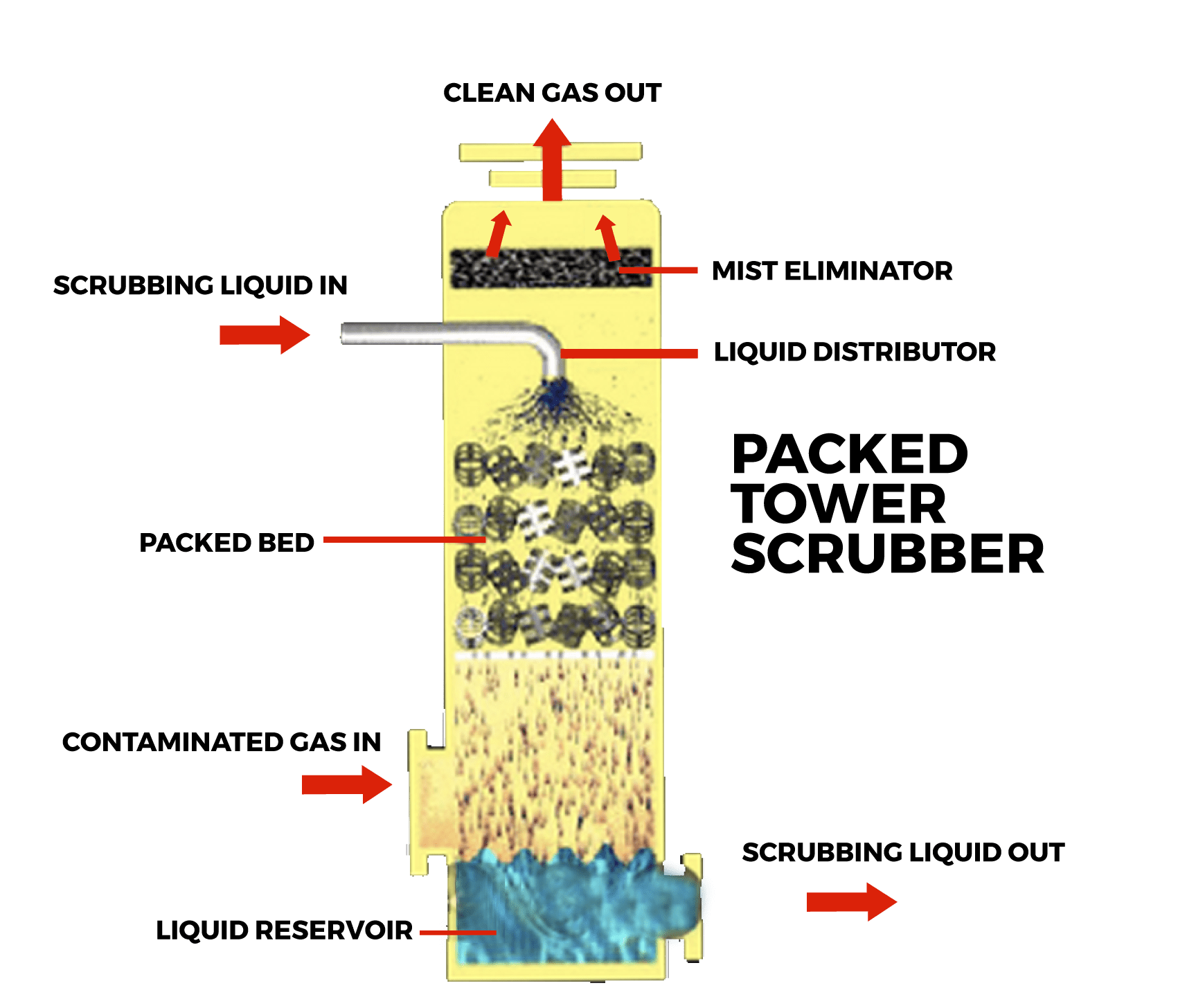 Packed Tower Gas Absorber
