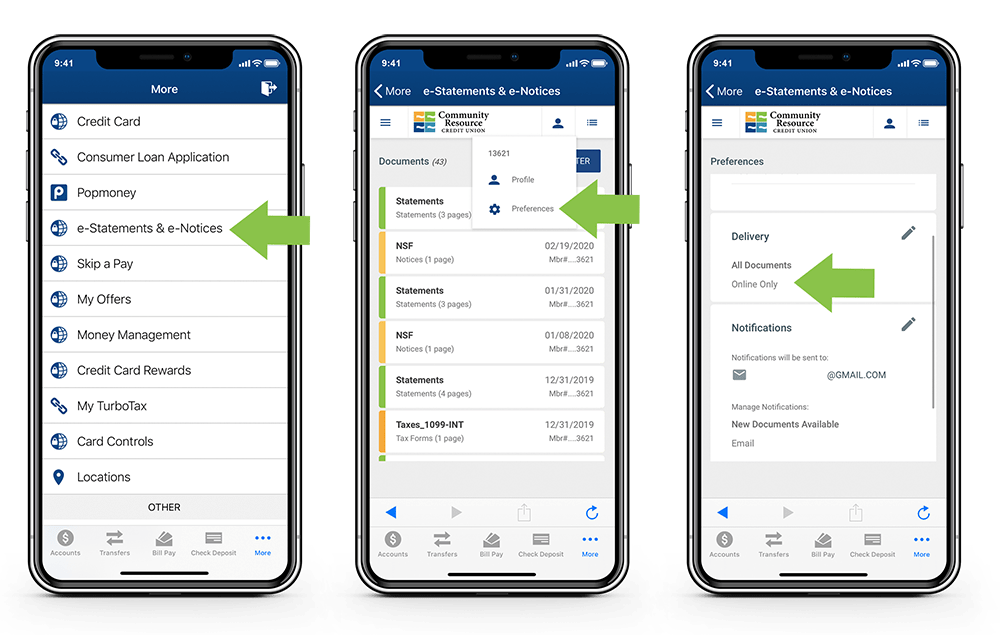 eStatements TX Online Banking Community Resource Credit Union