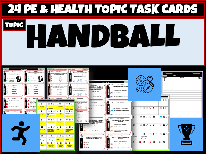 Cre8tive Resources Handball PE Task Cards