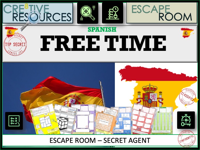 Cre8tive Resources Spanish MFL Escape Room Free Time