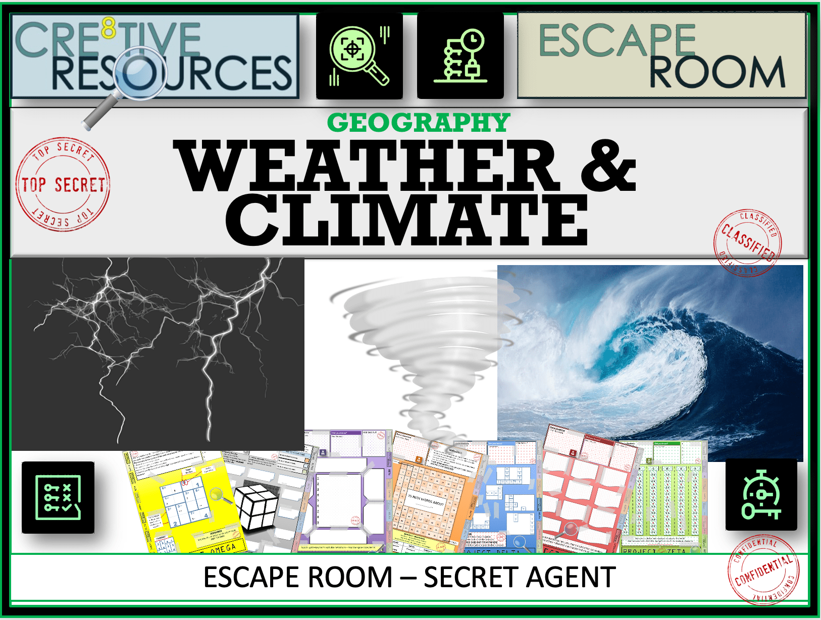 Cre8tive Resources Weather and Climate Geography Escape Room