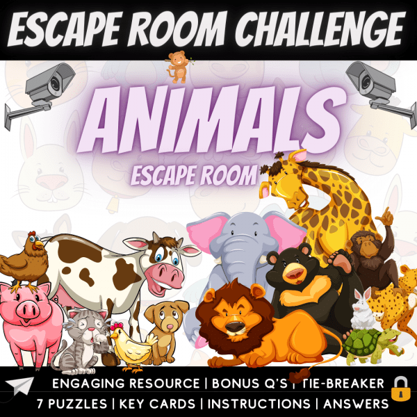 Cre8tive Resources Animals Escape Room