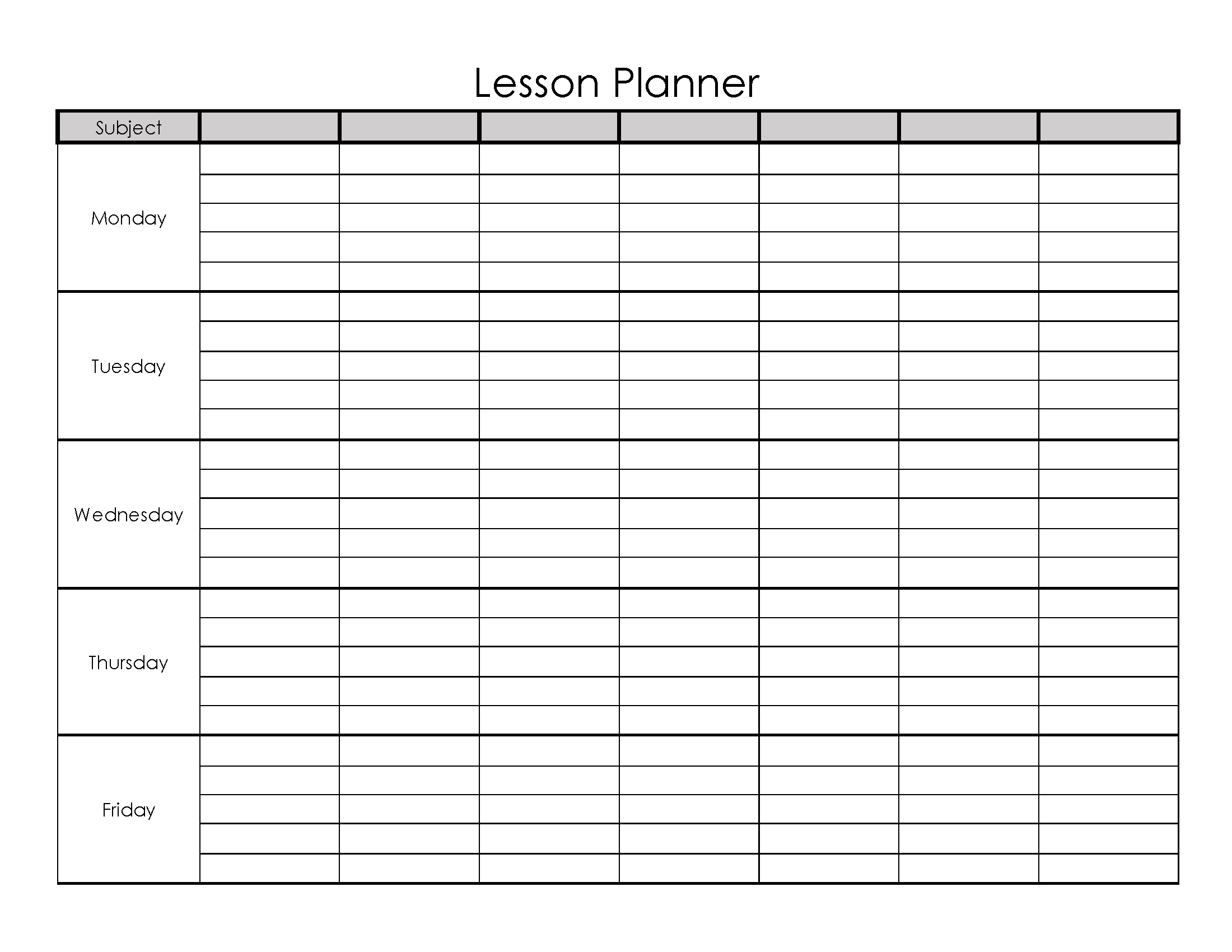 FREE Lesson Plan Template Word, Editable PDF, Image, Excel