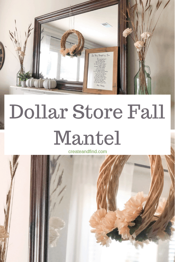 Dollar Tree DIY Pumpkins for a Neutral Fall Mantel