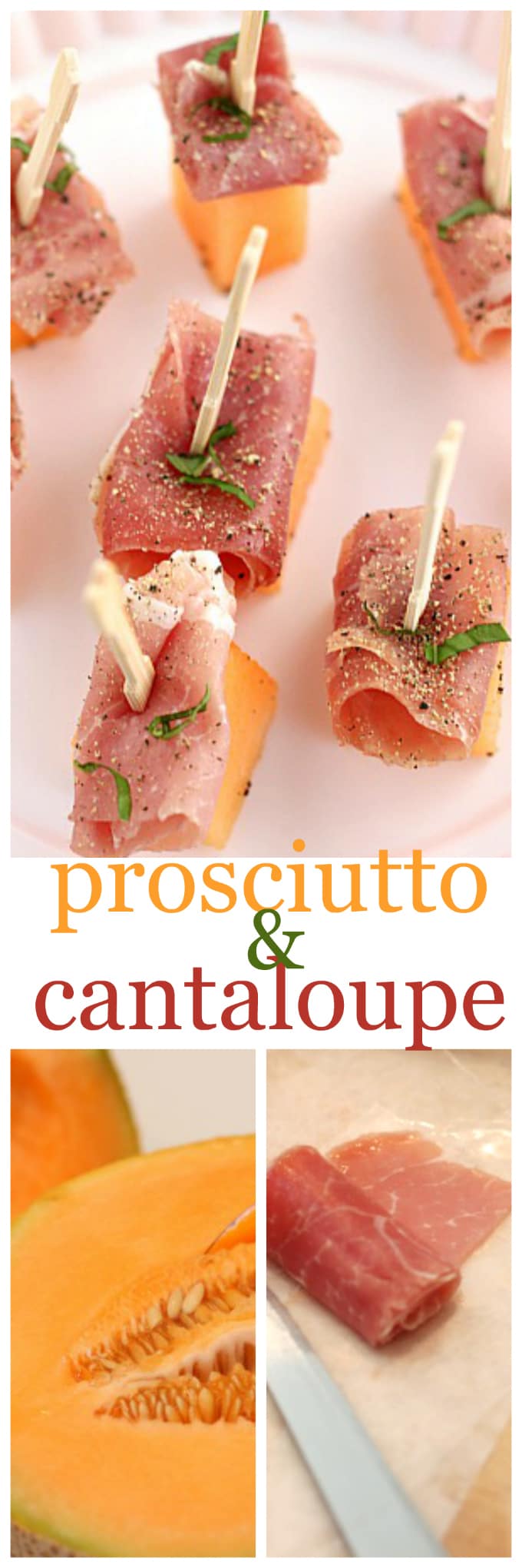 Prosciutto and Cantaloupe Appetizer Created by Diane