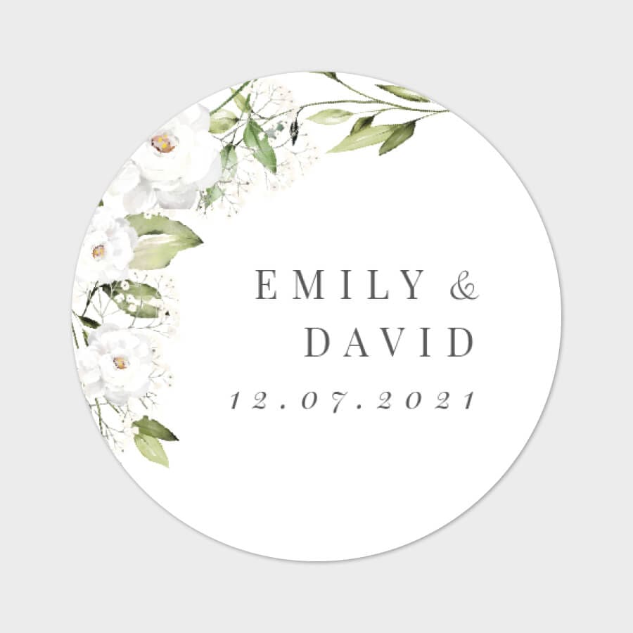 Custom Wildflower Wedding Stickers Created by Magic