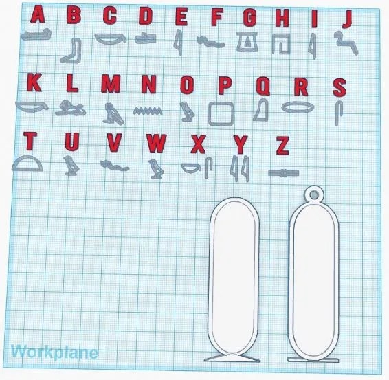 Tinkercad Egyptian Cartouche Project CREATE Education Project