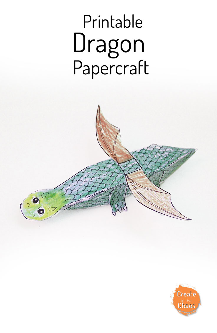 Printable Dragon Papercraft Create in the Chaos