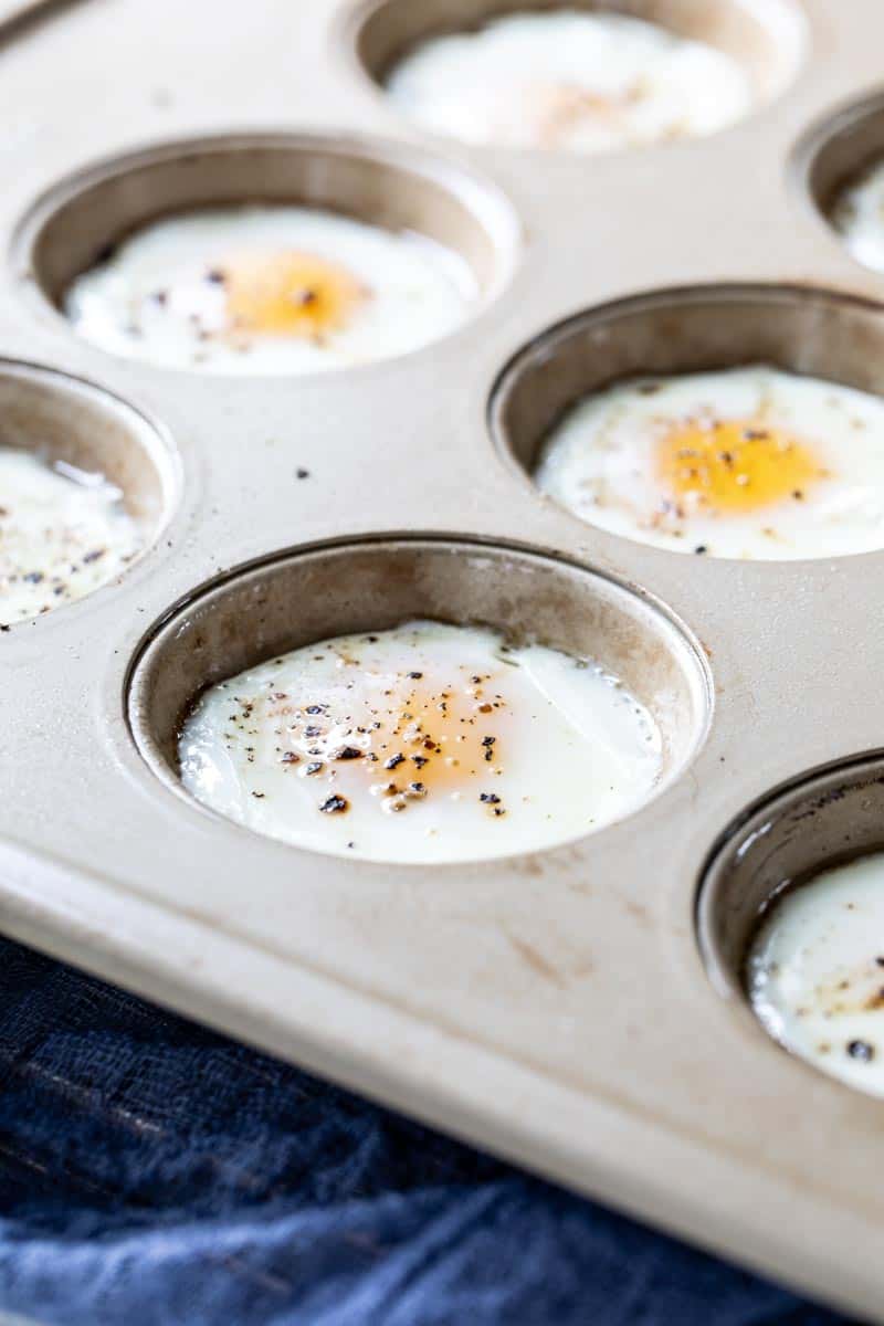 seasoned egg bites in muffin tin