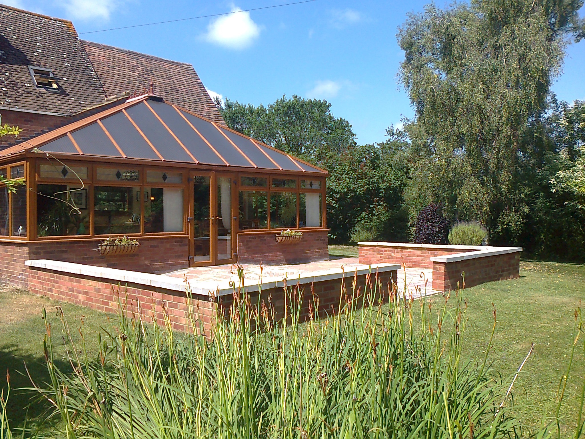 Patio Extension with Wall Create Landscaping