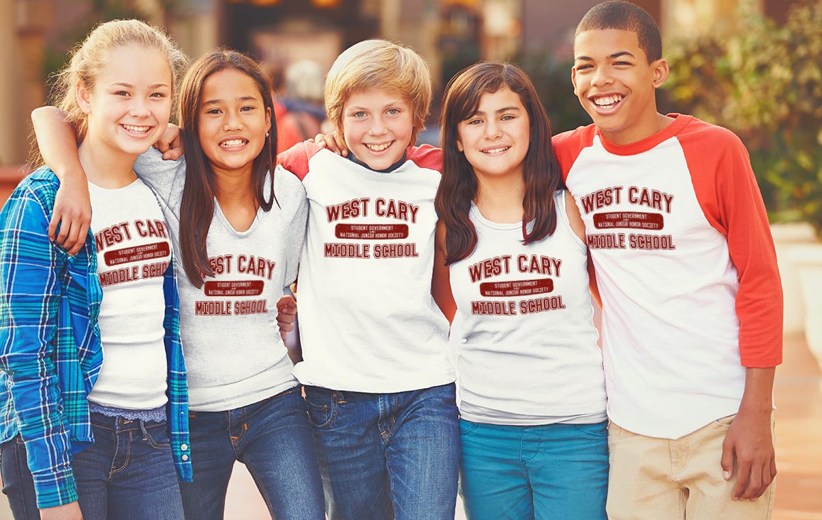 Custom Middle School TShirts CreateMyTee