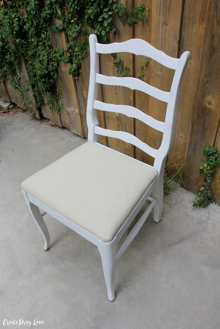 How to Reupholster a Dining Table Chair Create Pray Love