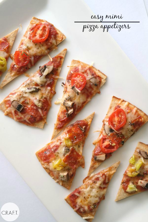 Appetizer ideas Mini pizzas C.R.A.F.T.
