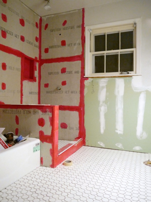 Bathroom remodel How to tile {Part 5} C.R.A.F.T.