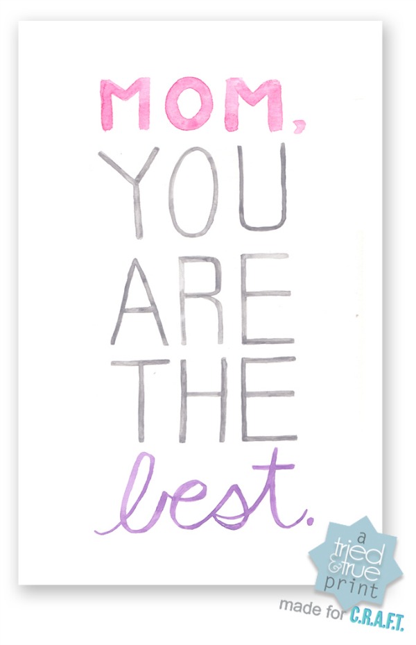 Printable Mothers Day Card C.R.A.F.T.