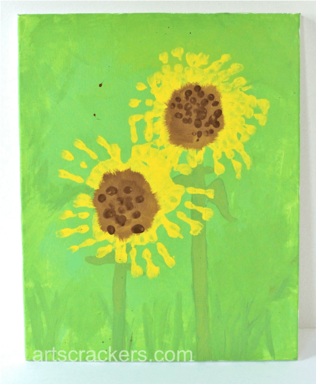 Sunflower Handprint Art
