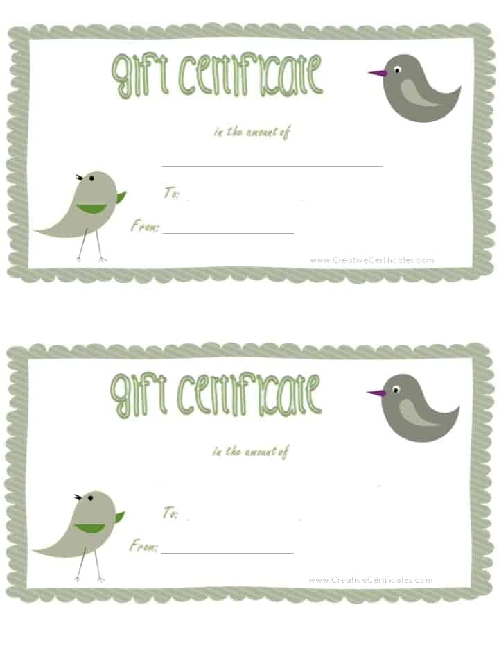 Free Gift Certificate Template Customize Online and Print at Home