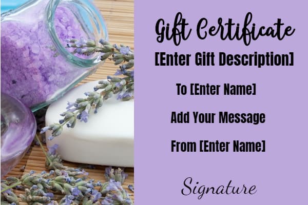 FREE Spa Gift Certificate Template | Edit Online then Download