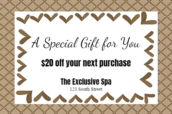 FREE Spa Gift Certificate Template | Edit Online then Download