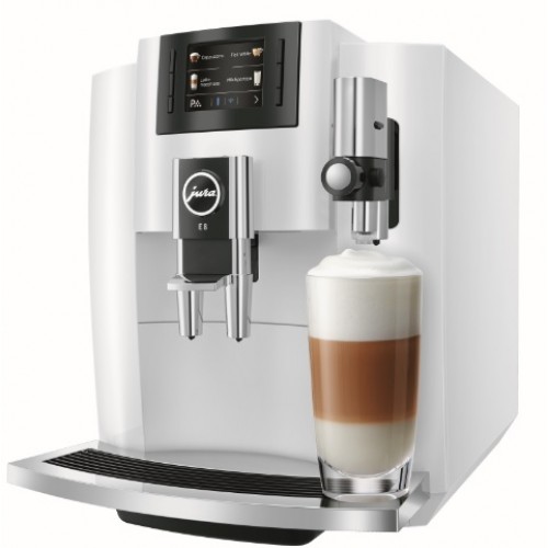 Jura Impressa E8 Piano White Automatic Machine + FREE COFFEE Creative