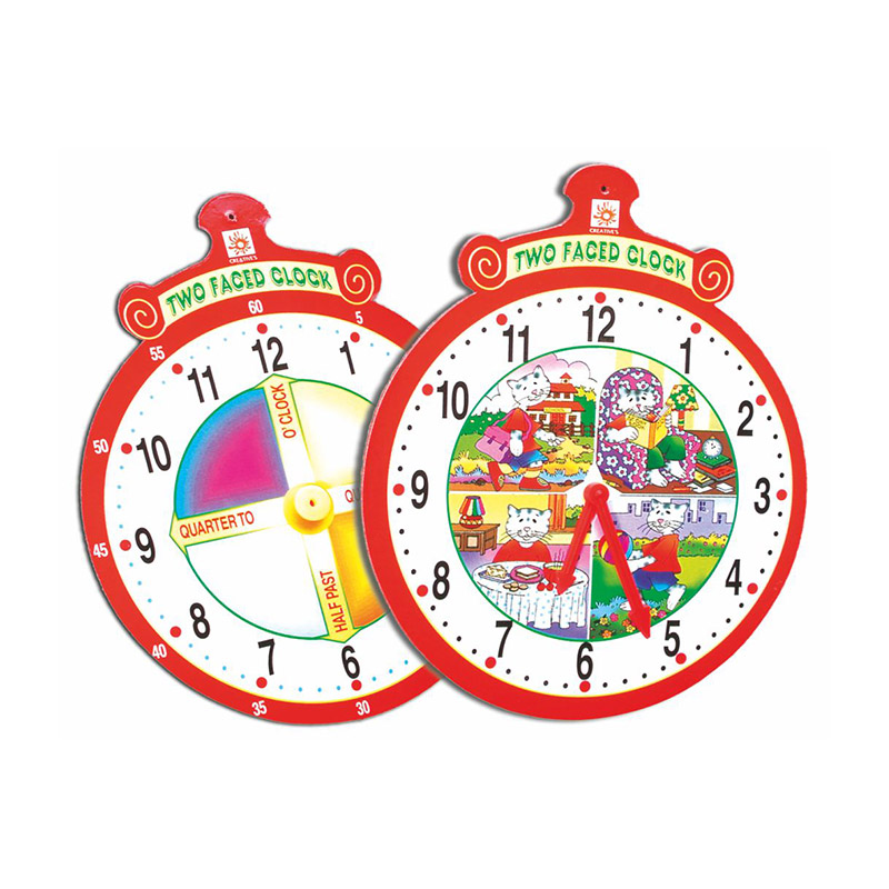 Two Faced Clock Creative Educational Aids