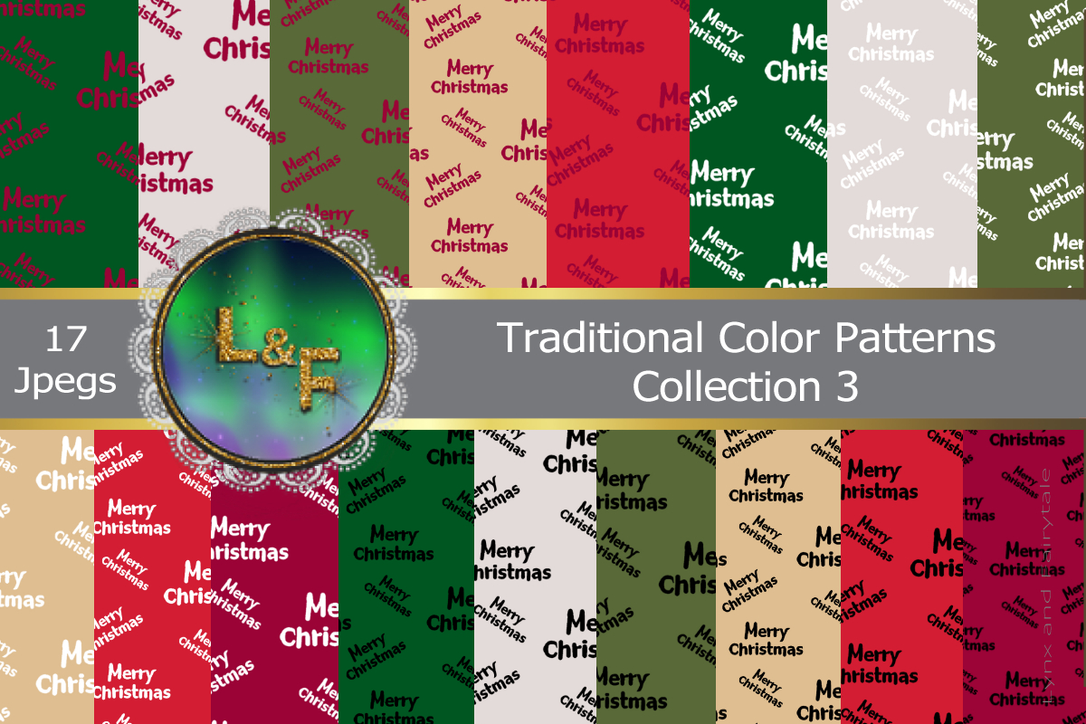 Traditional Christmas Color Patterns Graphic by Eleabelle · Creative