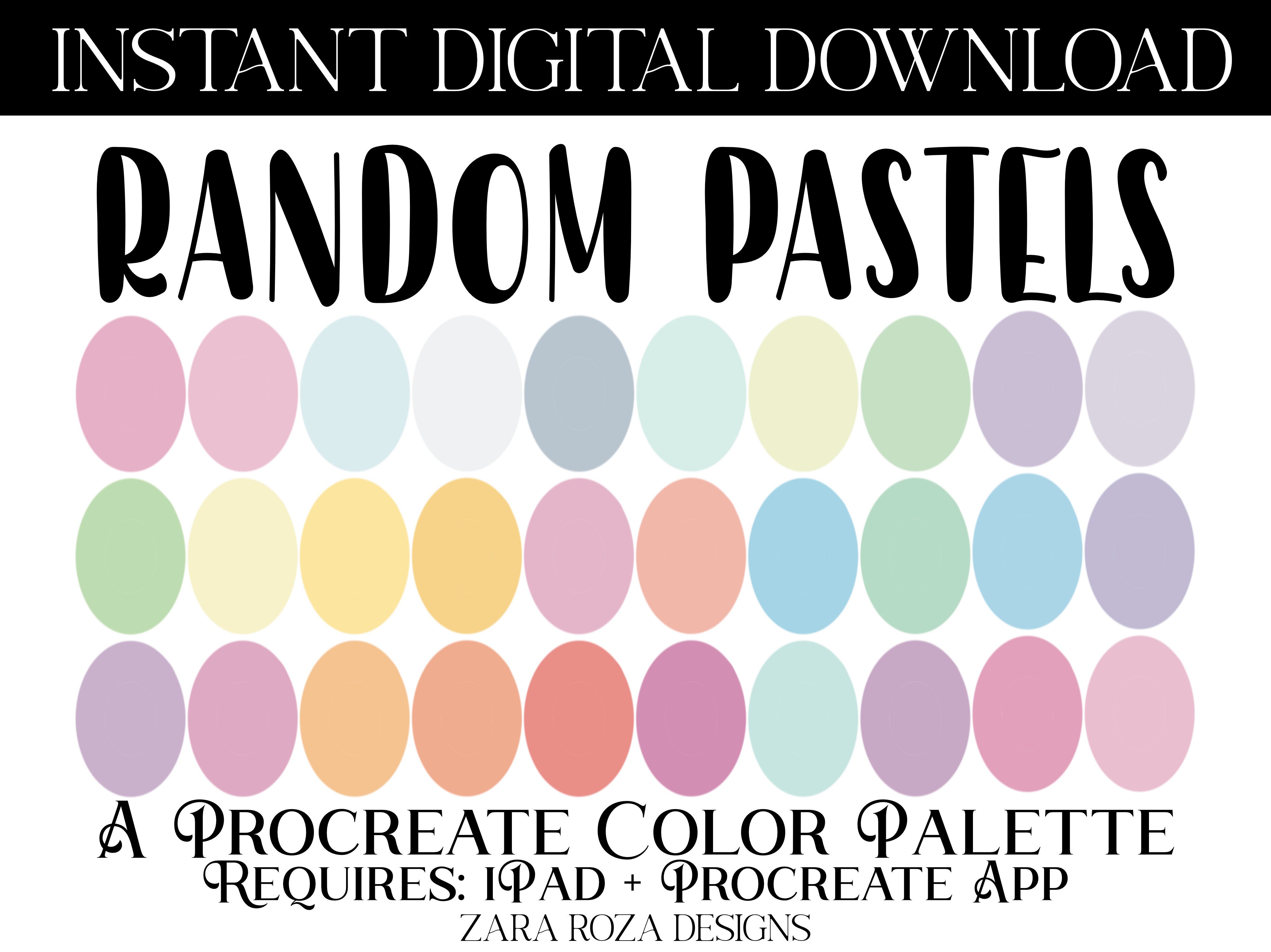 Random Pastels Procreate Color Palette Graphic by ZaraRozaDesigns