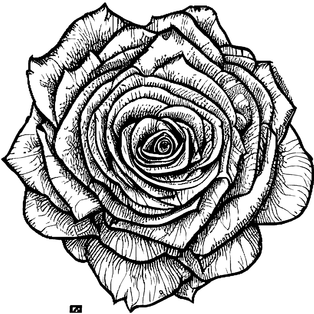 Red Roses Coloring Page · Creative Fabrica
