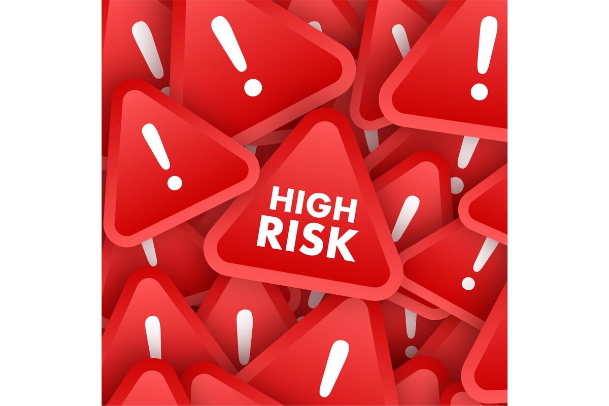 High Risk Warning Sign Indicating Graphic by DGStudio · Creative Fabrica