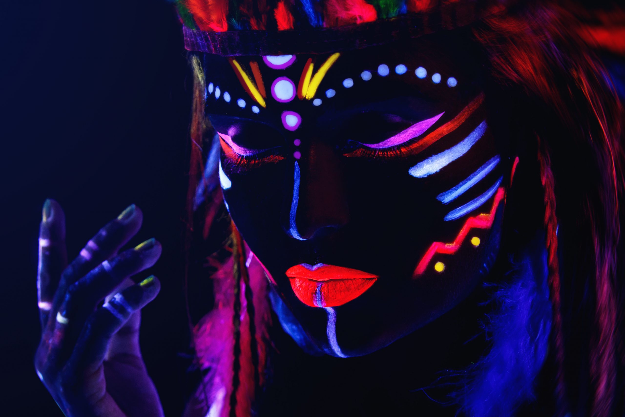 UV Body Painting Hire UV Body Painting Artists Creative Faces