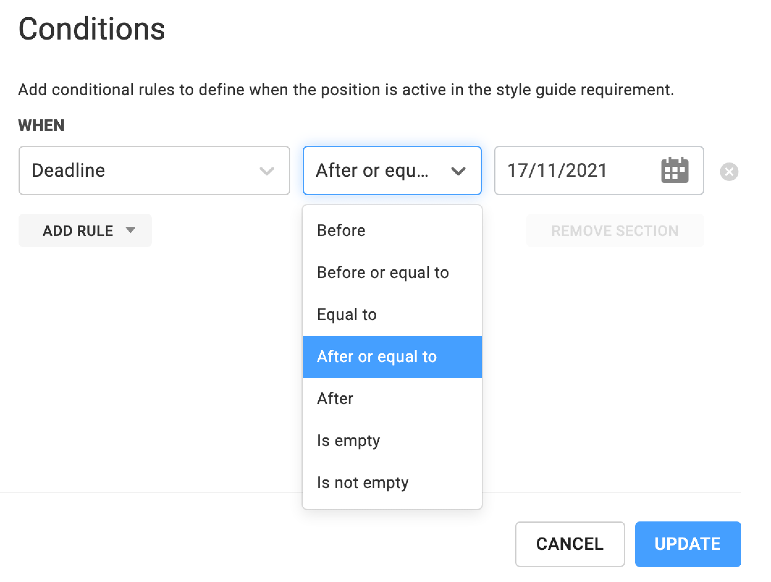 Additional Properties for Conditional Rules » Creative Force Sprint 90