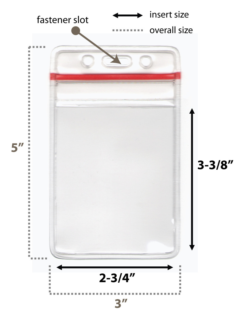 10 VERTICAL ZIPPER ID CARD HOLDER SEALABLE WATERPROOF eBay