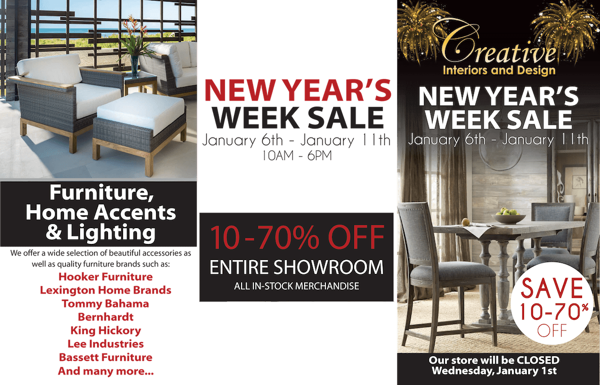 Furniture Store Vancouver, WA Creative Interiors and Design Flyer