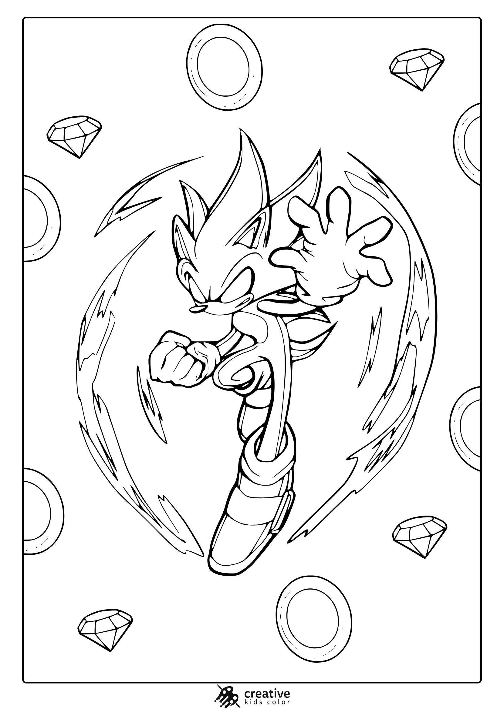 Sonic The Hedgehog Shadow Coloring Pages