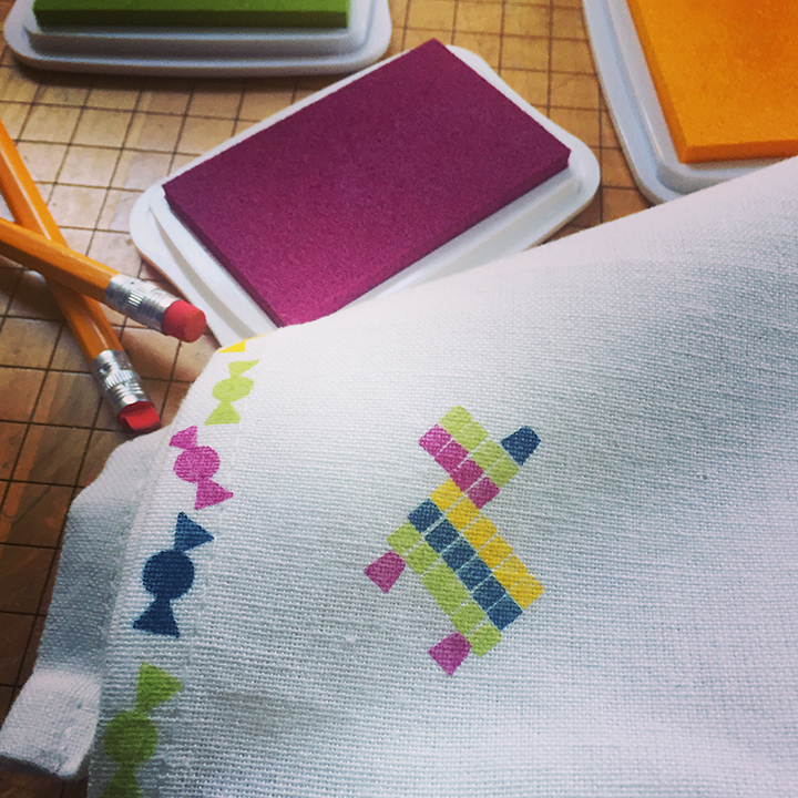 Stamping on Fabric A Festive Tutorial