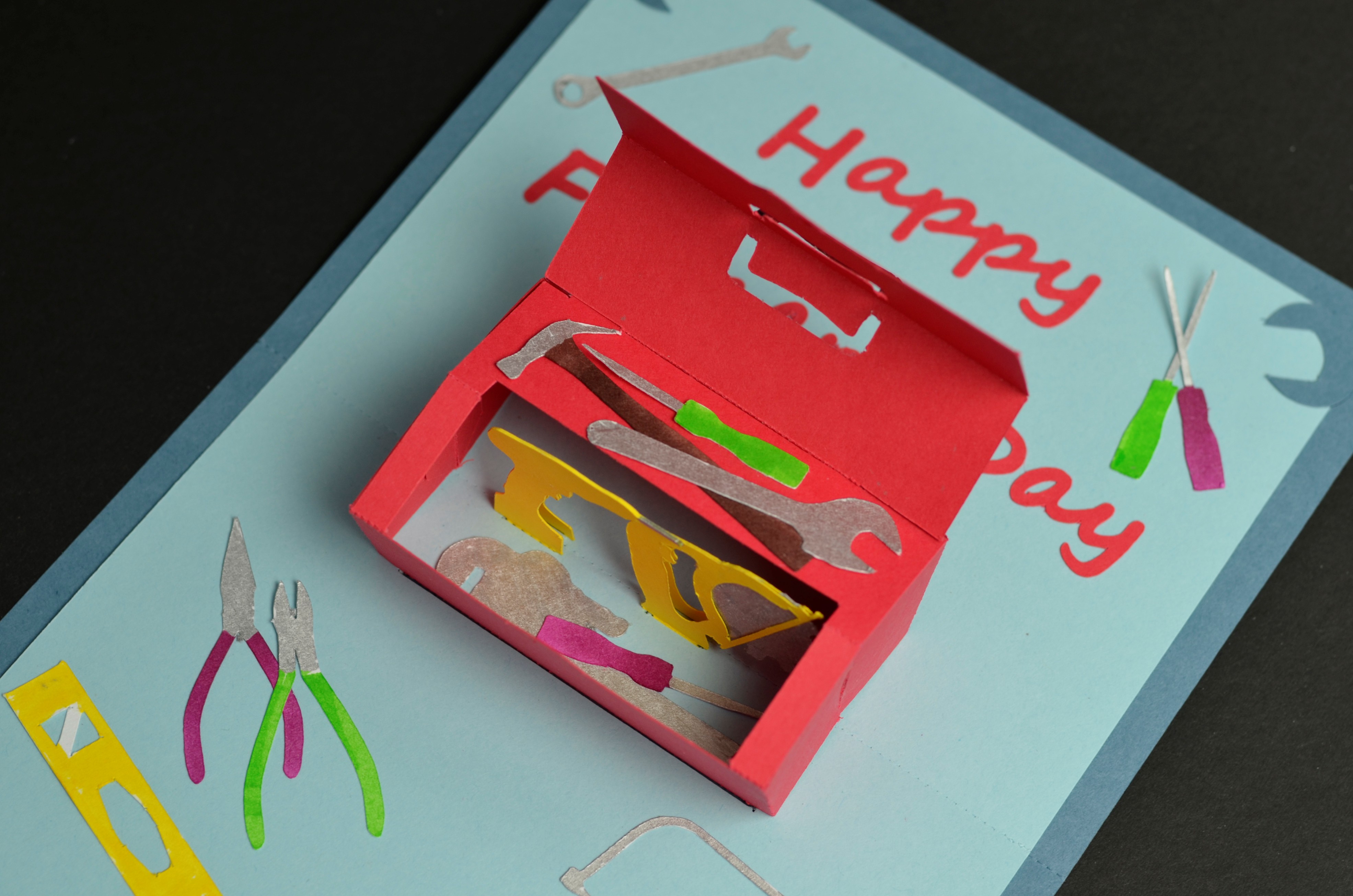 Father's Day Pop Up Card Tool Box Creative Pop Up Cards