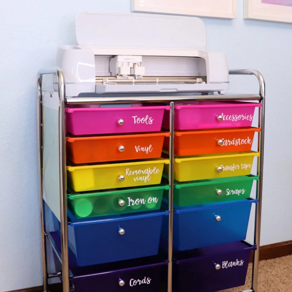 The Best Cricut Storage Cart for organizing your machine and materials