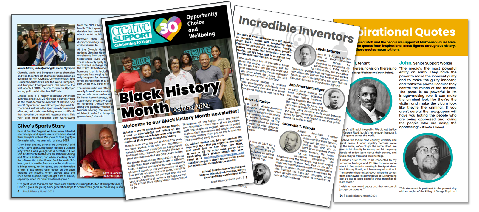 Black History Month Newsletter Read Here! Creative Support