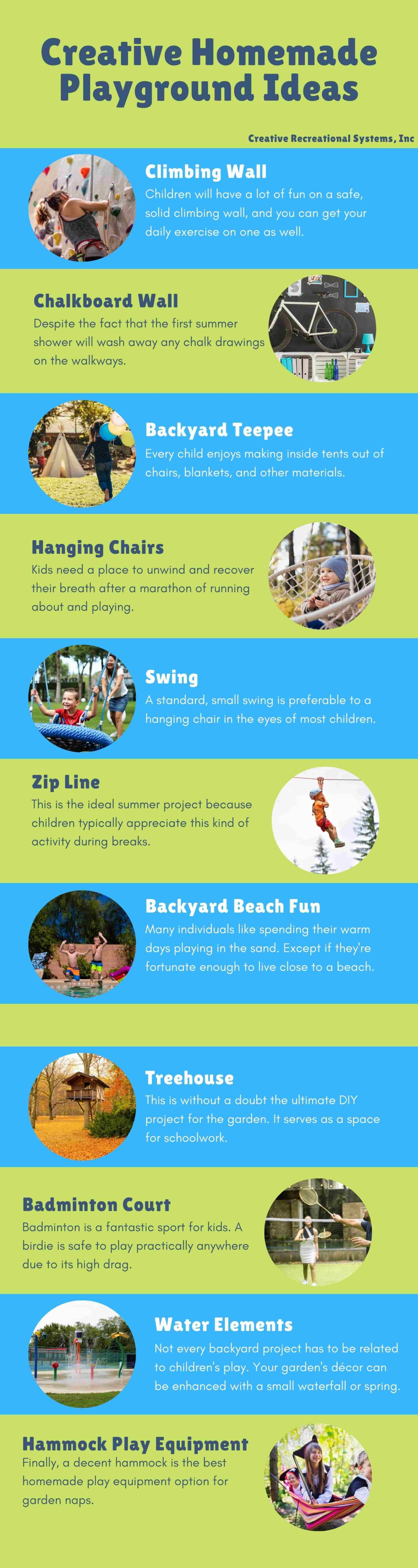 WeekendBuildable Creative Homemade Playground Ideas
