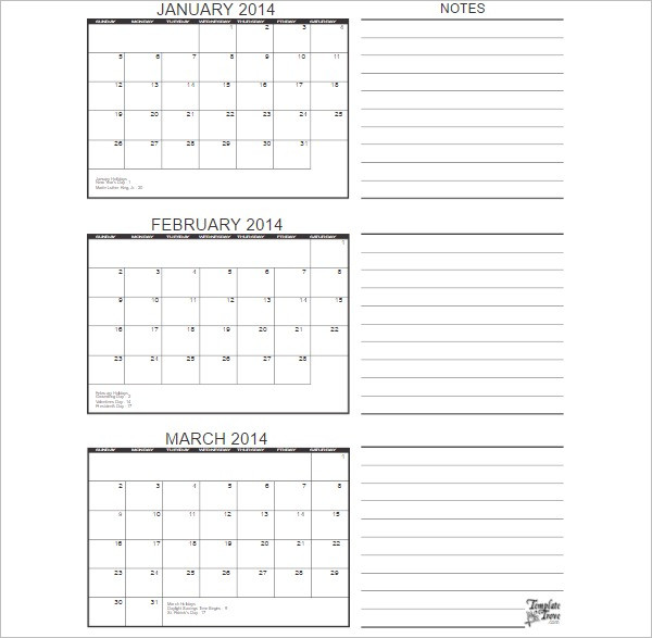 25+ Free Printable Calendar Templates Word, PDF, Excel Formats
