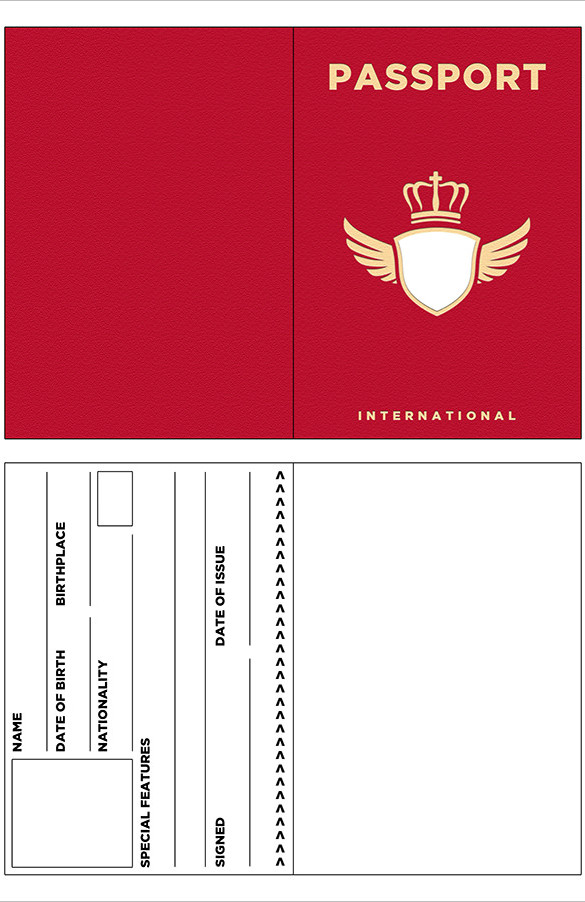 25+ Printable Free Passport Templates PSD, Illustrator Designs